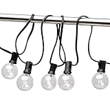 DeepLite 25ft Ambiance String Lights with G40 Globe Bulbs Extendable Indoor & Outdoor Light Decorati