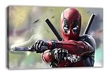 Marvel Deadpool Wade Wilson 3スーパーヒーローキャンバス壁アート 44" X 26" DP_1981