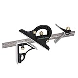 コンビネーションスクエアルーラー ステンレス コンビネーション 定規 300MM スクエア アングルルーラー 多機能測定ツール 測定機器　精密測定ツール