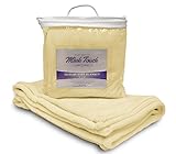 NorthEast Fleece Cloud Mink Touch Baby Blanket, Pastel Yellow