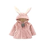 Pojour ベビー服 子供服 女の子 秋冬 防寒 厚いコート 裏毛 フワフワジャケット 厚手 長袖 暖かい ベビールームウェア 普段着 カジュアル 旅行 記念日 プレゼント ピンク