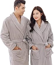 カップルナイトガウン、サンゴベルベットの男性と女性のパジャマ、ベルベットの暖かいバスローブ、秋と冬の厚手、グレー 着る毛布 (Size : Male XXL)