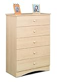 Alegria 5605 5-Drawer Chest from Nexera, Natural Maple [並行輸入品]