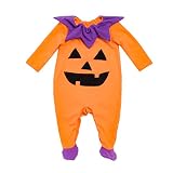 可愛いカボチャ ハロウィン ベビー服 ロンパース カバーオール ベビー 赤ちゃん 男の子 女の子 春 秋 長袖 コットン 普段着 パーティー 3-24ヶ月赤ちゃん 男の子 女の子 春 秋 長袖 コット
