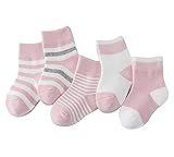 Ainial　ソックス　ベビー　子供靴下　女の子　男の子　男女兼用　厚手　秋冬　ボーダー柄　配色　可愛い　赤ちゃん　新生児　クルーソックス　ガールズ　ボーイズ　コットン　保温　通気　暖かい　ソフト　8