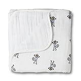 (エイデンアンドアネイ) aden+anais ベビー ブランケット コットン かわいい 大判サイズ 01.jungle-jam-monkey【6026】