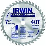 IRWIN Tools Classic Series Steel Corded Circular Saw Blade, 7 1/4-inch, 40T (15230ZR) [並行輸入品]