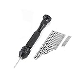 Perfectgoing ピンバイス ハンドドリル 小型 ハンド ドリル ステンレスピンバイス 穴あけドリル 穴あけツール DIY工具 手動ドリル 精密 木工 電源不要 騒音なし 26本セット