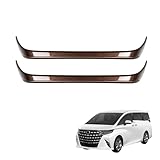 Kylorune 新型アルファード/ヴェルファイア 40系に対応 アクセサリー 内装 シートバックハンドルガーニッシュ シートハンドルカバー 専用 グッズ 内装パーツ(木目調+ローズゴールド)