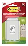 (1.02 x 3.78 x 6.65 cm, Jumbo) - 3M Command Jumbo Canvas Hanger White Hooks and 4 Strips, Acrylic, M
