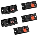 uxcell　スピーカーターミナル　スピーカーパーツ　プッシュ式　単一行　ワンタッチ　2ポジション　5個入り
