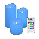 Bengoo LEDキャンドルライト リモコン 3点セット 点滅タイプ イルミネーション ライト クリスマス/パーティー/結婚式/誕生日等の用品 12種カラー選択