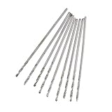P Prettyia HSS製シルバートン　ツイストドリルビット　ストレートシャンク　電気ドリル　10個入り - 0.8mm