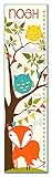 Finny and Zook PERSONALIZED Fox and Owls in Tree Woodland Growth Chart