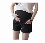 Spinas (スピナス) マタニティ レディース  デニム ショート パンツ ダメージ 加工 切りっぱなし 短パン ウエスト 調節可 後期 まで 着用できる 全5種（ホワイトA/ホワイトB/ブラック