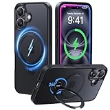 【2024最高傑作&定点360度回転】CASEKOO iPhone16 用 ケース 米軍MIL規格 耐衝撃 MagSafe対応 高耐久性【横