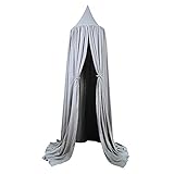 Baosity 全4色 キッズベッドキャノピー インテリア シングル ベッドカーテン 蚊帳 吊り下げ ギフト 出産祝い - スタイル1 - グレー