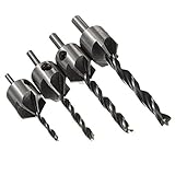 X 4 HSS 5 溝皿穴のドリルビットが設定されていますねじ木工面取りツール 3-6 mm IL