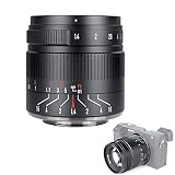 7Artisans 55mm F1.4 APS-C カメラレンズ 手動焦点固定レンズ ソニーEマウント 5群8枚 単焦点レンズA5000、A5100、A6000、A6100、A6300、A6400、A6500、A6600、NEX-3、NEX-3N、NEX-3R、NEX-5T、NEX-5R、NEX-5、NEX-5N、NEX-7、NEX5Cミラーレスカメラ用