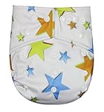 See Diapers Organic Bamboo Terry Baby Cloth Diaper - 2 Bamboo Inserts Stars [並行輸入品]