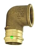 Viega ProPressブロンズ90度エルボとメス、1インチ1 / 2インチP X Female Npt 2 Pack 22203VIE-2 3