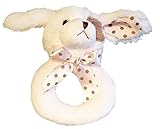 Lil ' Wiggles Plushピンク犬リングRattle by Bearington