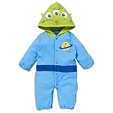 西松屋 ディズニー 着ぐるみ長袖コンビドレス（リトルグリーンメン）【新生児50-60cm】 新生児