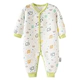 Zhhlinyuan 良質 Unisex Newborn 赤ちゃん Cute Animal Printing Long Sleeve Cotton Jumpsuits