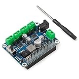 LK COKOINO 4WDロボットHATシールド for Raspberry Pi 4B/3B/3B+/3A+/2B/1B+/1A+/Pi Zero/Pi Zero W、DRV8833デュアルHブリッジモータードライバー搭載ロボット拡張ボード