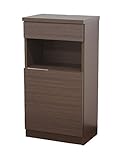 家具工場直販 家具ファクトリー 完成品 電話台 FAX台 日本製 (幅45, ブラウン[高級素材・木目])