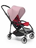 Bugaboo Bee 3 Black Frame Stroller With Red Seat (Soft Pink) by Bugaboo [並行輸入品]