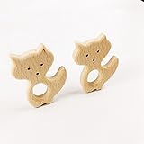 Mamimami Home チュアブル 授乳玩具 天然木製 きつね 噛がため　カミカミ　幼児 知育 8個/ゼント DIY （おしゃぶりと一緒に使うことができます）