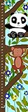 Green Leaf Art Growth Chart, Panda Bear and Monkey [並行輸入品]