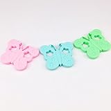 Mamimami Home はがため シリコーン 大きな蝶 6.8x8.2cm おしゃれおしゃぶり ペンダント ベビー 授乳 知育 玩具 女の子　産祝い 内祝い 誕生日 プレゼント 3個/3色 [BP