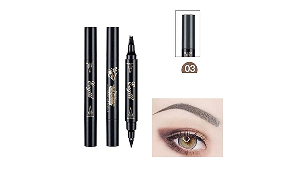 Amazon 眉ずみ アイライナーペンシル Quiteddy 4色選択できる ブラウン ブラック ディープグレーなど多色選択 眉ずみ アイライナーペンシル付き 眉メイクセット アイブロウマスカラ アイブロウ 長持ち 人気 自然 おしゃれ パウダーインペンシル 落ちない アイブロウ