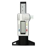 ReFaxi デジタル デプスゲージ タイヤ溝 0.01 mm 測定 軽量コンパクト (シルバー)