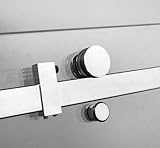 5 ft / 6.6フィートFramelessスライドガラスシャワードアフラットトラックBrushedサーフェスバーンシャワードアハードウェア 5ft-90° rail kit 5ft-90° rai