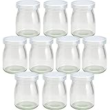 ガラスビン.comヨーグルト100 PE CAPヨーグルト瓶 プリン瓶 100ml -10本セット-