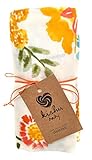 kishu baby Orange Blossom Muslin Swaddle Blanket, Multicolor, One Size by Kishu Baby