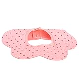 Sincerestore ベビービブ　よだれかけ ネックスカーフ 赤ちゃん唾液タオル 防水 おしゃれ コットン　回転可能　花の形　 (ピンク)