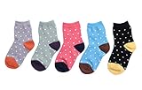 TaiycyxganユニセックスベビーガールズボーイズコットンソックスKidsドット柄ストッキングソックス5 - Pack