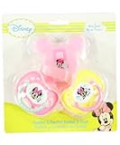 Minnie Mouse "Little Sweetie" Pacifier & Clip 3-Pack - pink, one size by Disney [並行輸入品]
