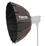 TARION 60cmパラボリックソフトボックス ワンタッチ着脱設計 折りたたみ式 ボーエンズマウントライト用 ハニカムグリッド+ディフューザー+バッグ付き ビデオ連続照明 スピードライト撮影などに適用 HE60F
