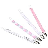 おしゃぶりホルダー おもちゃクリップ ベビーカー ストラップ かわいい 落下紛失防止 32cm 4本セット