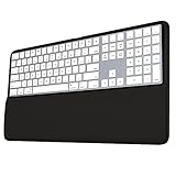 マジックキーボード2用リストレスト テンキー付き キーボードホルダートレイスタンド 癒しのジェルテクノロジー サテンスムースカバー ブラック
