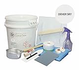 【CORAL TEX】トライアルコテセット たっぷり20kg 漆喰 (015 DOVER SKY)と左官道具セット 塗る人に優しく、環境・健康を考えた西洋漆喰