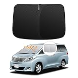 【強化版】トヨタ アルファード 20系 フロントガラスサンシェード ヴェルファイア H20.5-H27.1 Alphard/velfire UVカット 吸盤不要 6層構造 遮光断熱 夏 紫外線 UVカット 簡単着脱 内装パーツ 車種専用設計 折り畳み式 収納袋付き