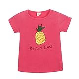 Karchi 可愛い Tシャツ　衣装　幼児　子供　　かわいい　綿　服　Tシャツトップ　　　衣装　贈り物 (90, レッド)
