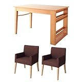 ブラウン／DenuX ダイニングテーブル 3点セット テーブル ナチュラル ファミリー 伸縮式 三段階伸縮式 三段階 サイズチェンジ シェルフ付き 収納ラック付き エクステンションテーブル W120 W150 W180 ダイニングチェア チ