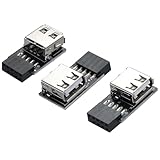 YBBOTT 3 ピース USB 2.0 内部ヘッダー 9 ピン/10 ピン to A タイプ アダプター マザーボード コンピューター